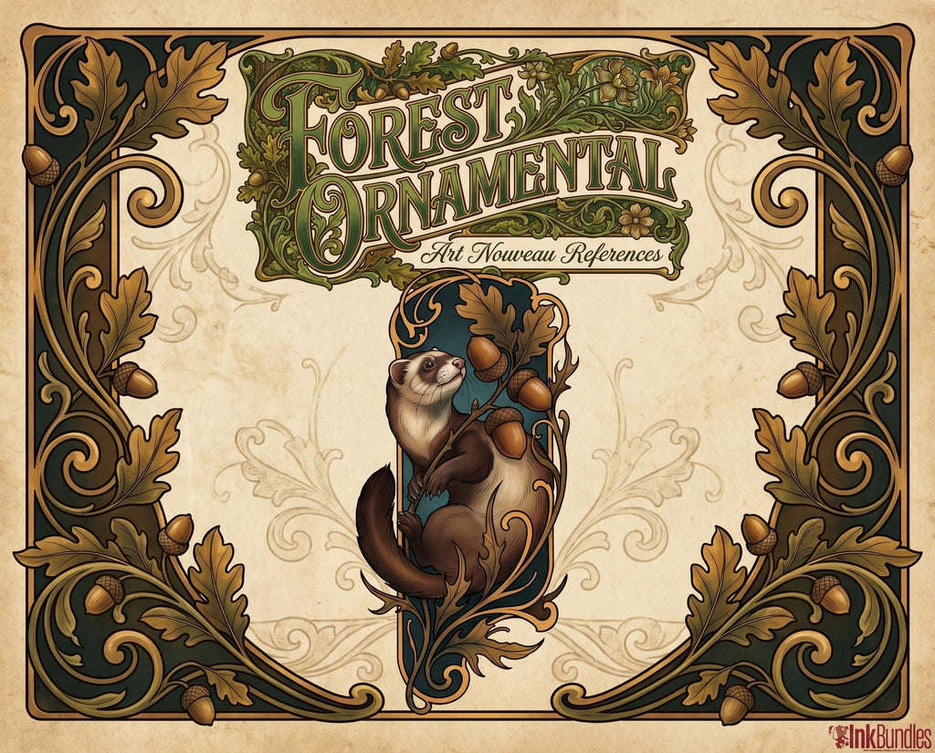 Art Nouveau Ornamental Forest Animals | Procreate| Custom Art | PDF book