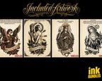 Religious Designs | Procreate + PNG & Ebook| Saints | Tatto art stencils