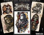 Seventh Seal, Dark Macabre Tattoo Art, Neo-Traditional Procreate Stamps, Tattoo Stencils