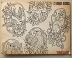 Neo-Traditional Frame Tattoo Stencils – Procreate Stamps – preview 7
