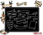 Procreate 220 Banner Designs | Procreate Brushset | Traditional Banners | stencils