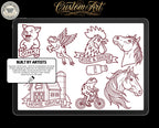 Procreate Barnyard Flash | Old mcflash | unique tattoo stencil collection