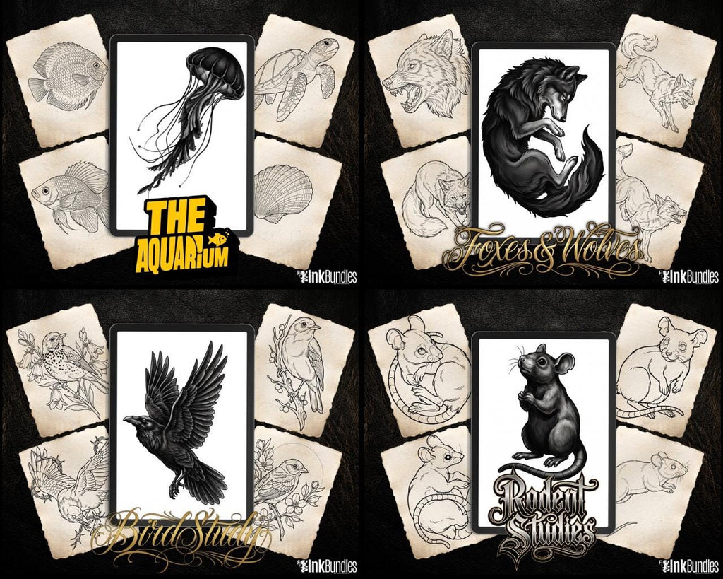 Procreate Tattoo collection 2025 | high resolution stencils | Creative Original Tattoo Stamp Brushes