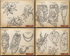 Procreate Tattoo collection 2025 | high resolution stencils | Creative Original Tattoo Stamp Brushes