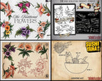 Procreate Tattoo collection 2025 | high resolution stencils | Creative Original Tattoo Stamp Brushes