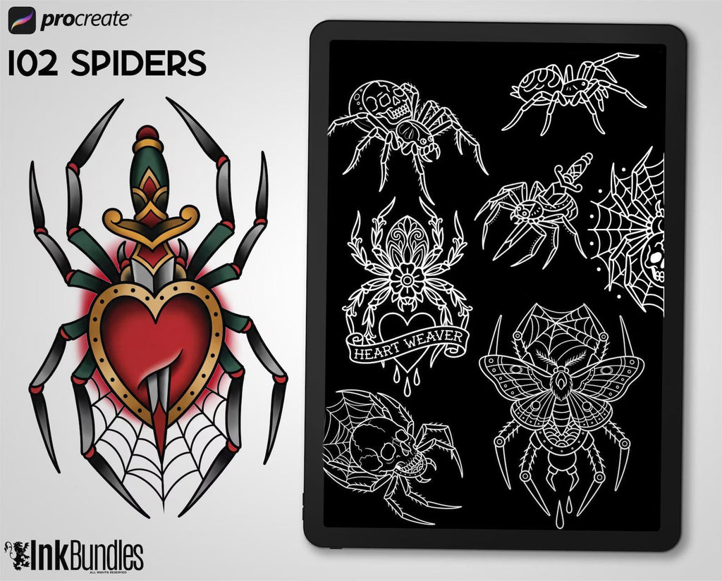 2026 Traditional Tattoo Procreate Stamp Collection
