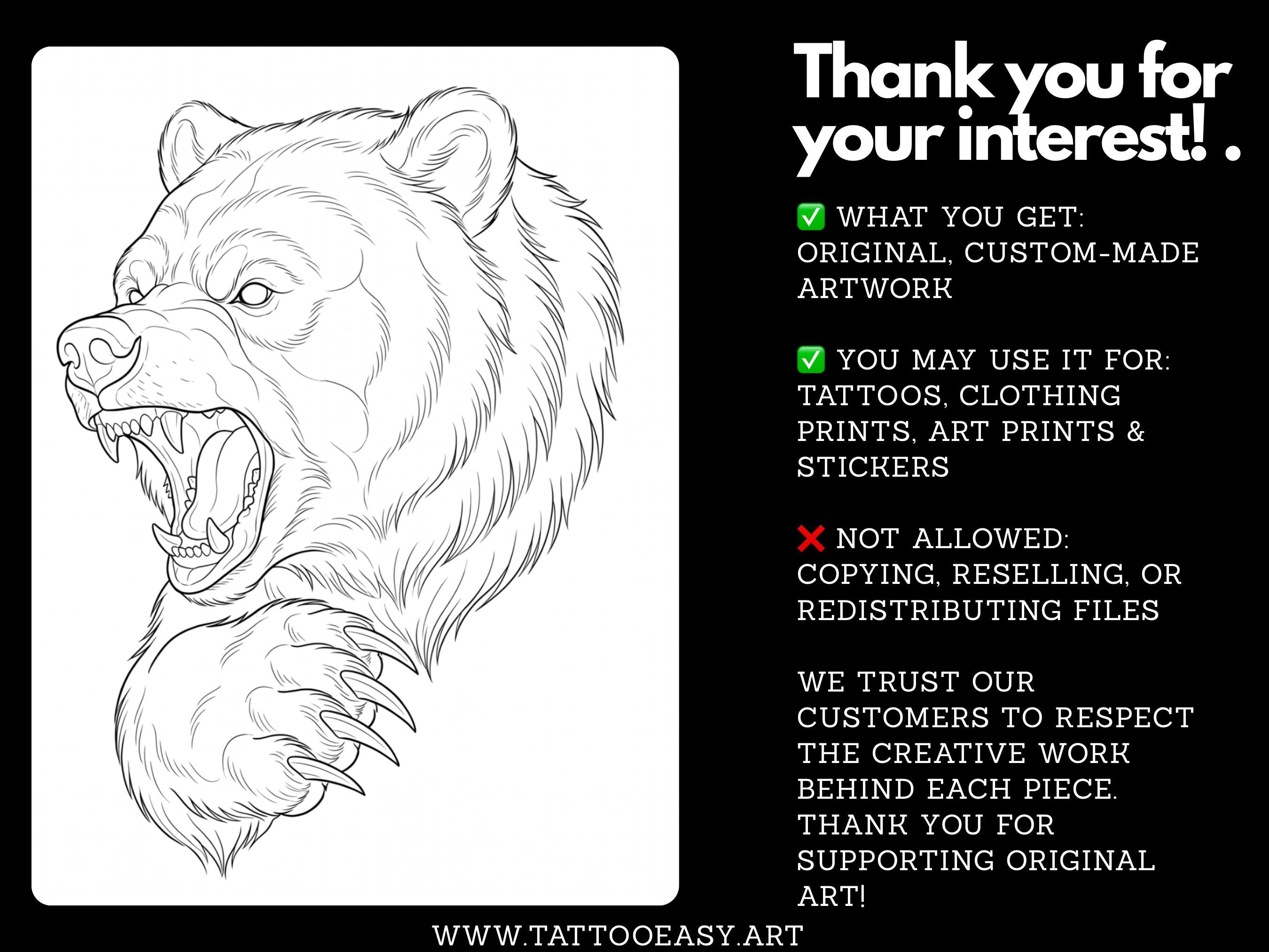 Procreate Neo Traditional Animal Tattoo Design Reference Kit, Brushset & PNG, original stencils