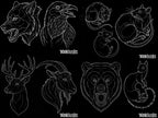 Procreate Neo Traditional Animal Tattoo Design Reference Kit, Brushset & PNG, original stencils
