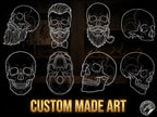 Skull Tattoo Stencils – 150+ Procreate Stamps – preview 3