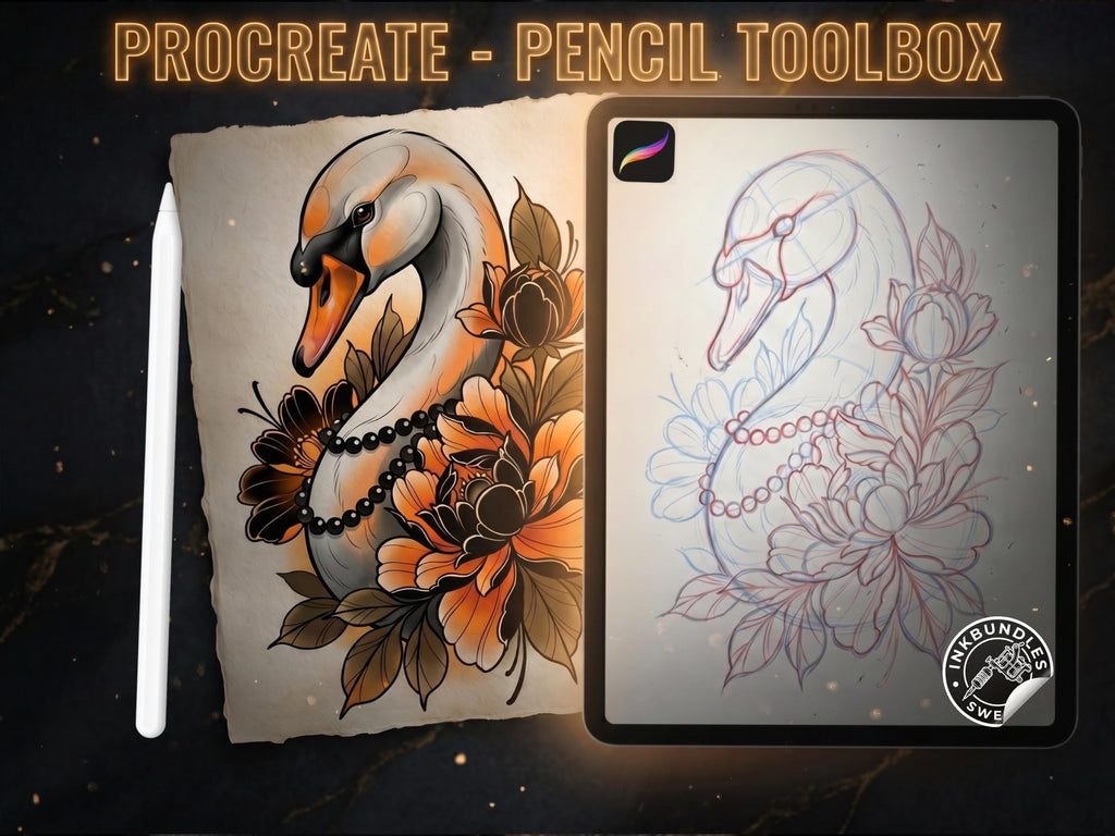 Procreate, The Pencil Toolbox, authentic custom built brushes for Procreate