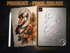 Procreate, The Pencil Toolbox, authentic custom built brushes for Procreate