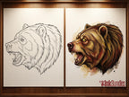 Procreate Neo Traditional Animal Tattoo Design Reference Kit, Brushset & PNG, original stencils