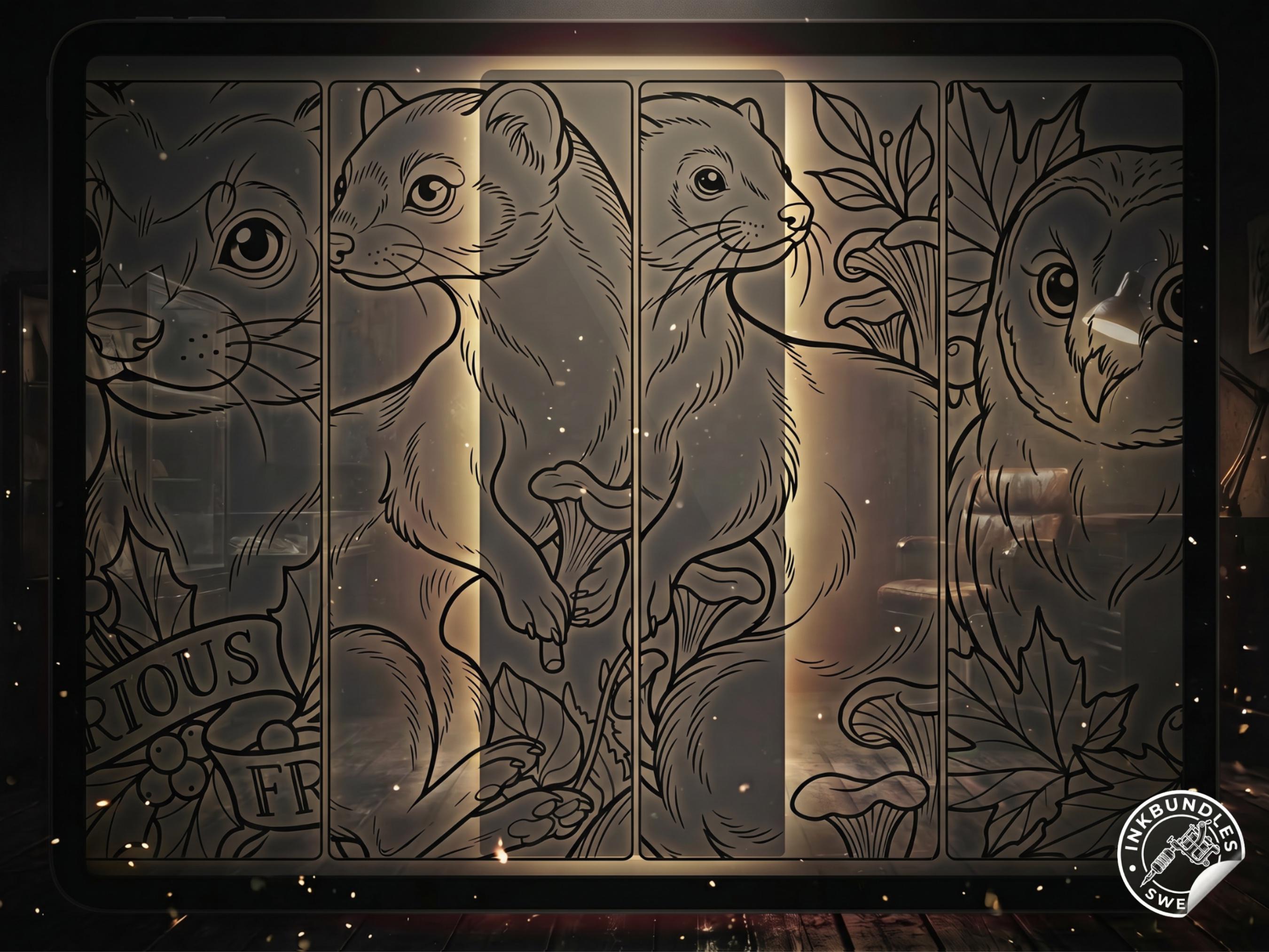 Neo-Traditional Forest Animals / The Enchanted Forest