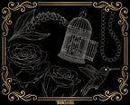 Procreate Bird & Birdcage diy kit | Custom Art | Tattoo references, creative kit,