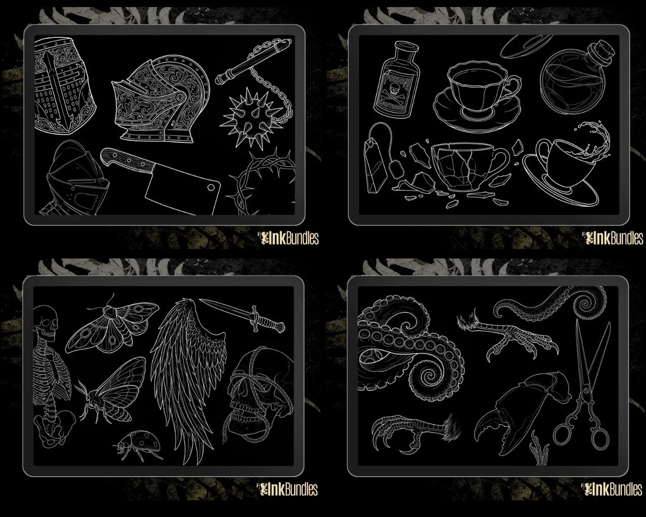 The Tattoo Art Toolkit 2.0 | Neo‑Traditional Semi‑Real Assets