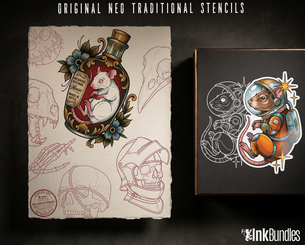The Tattoo Art Toolkit 2.0 | Neo‑Traditional Semi‑Real Assets
