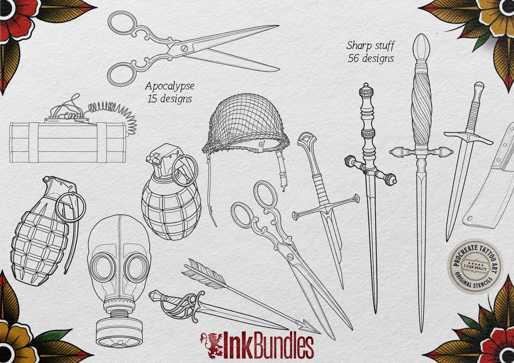 The Tattoo Art Toolkit 2.0 | Neo‑Traditional Semi‑Real Assets