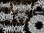 Goth Ink Tattoo Art: Procreate Stamps, Dark Calligraphy (Digital Download)