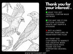 Raven Tattoo Stencils – 80 Procreate Stamps – preview 10