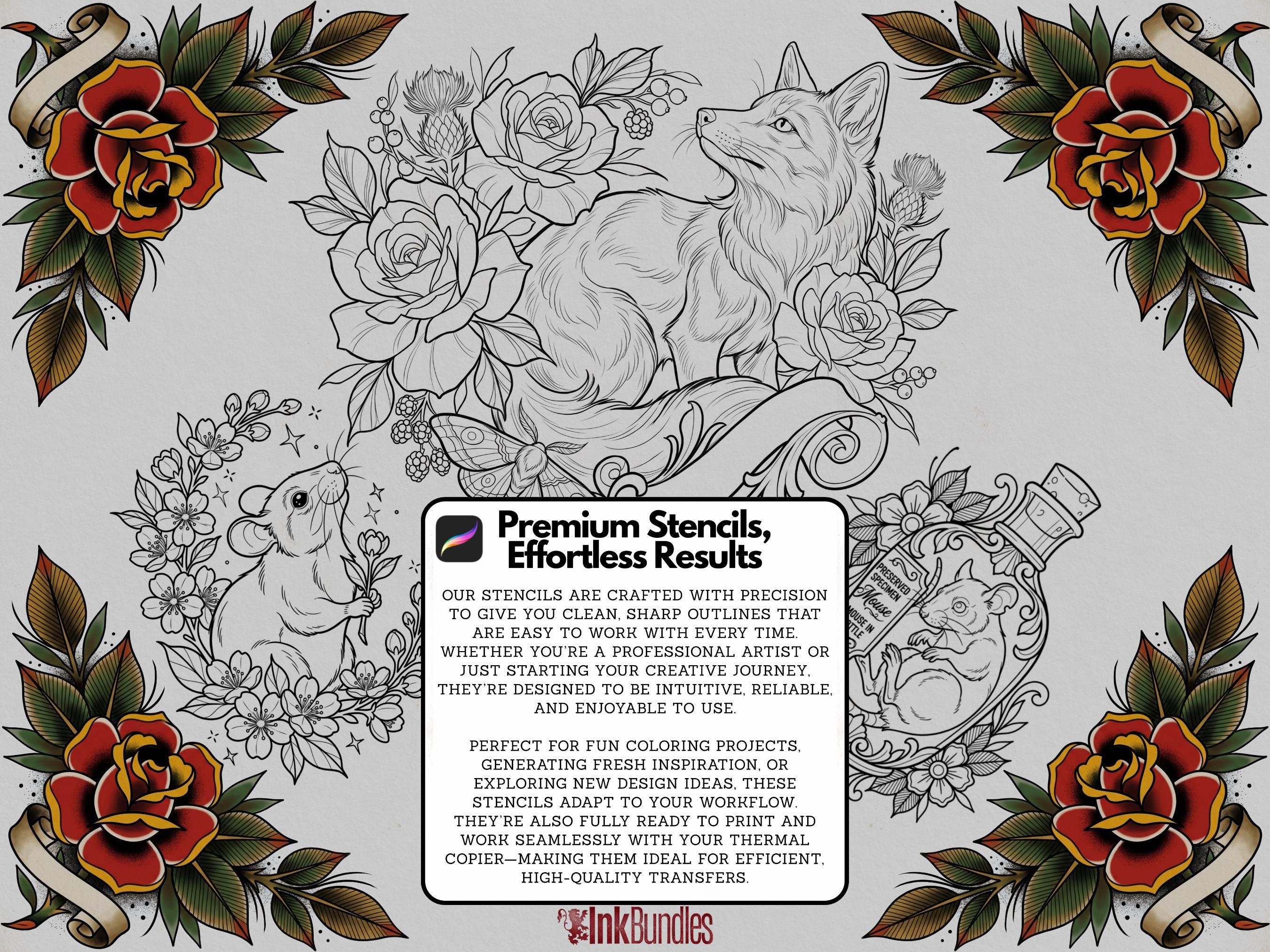 The Tattoo Art Toolkit 2.0 | Neo‑Traditional Semi‑Real Assets