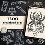 2026 Traditional Tattoo Procreate Stamp Collection