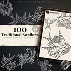 Traditional Swallows Tattoo Design kit - Procreate | 100+ Classic Swallow Tattoos, Old School Stencils