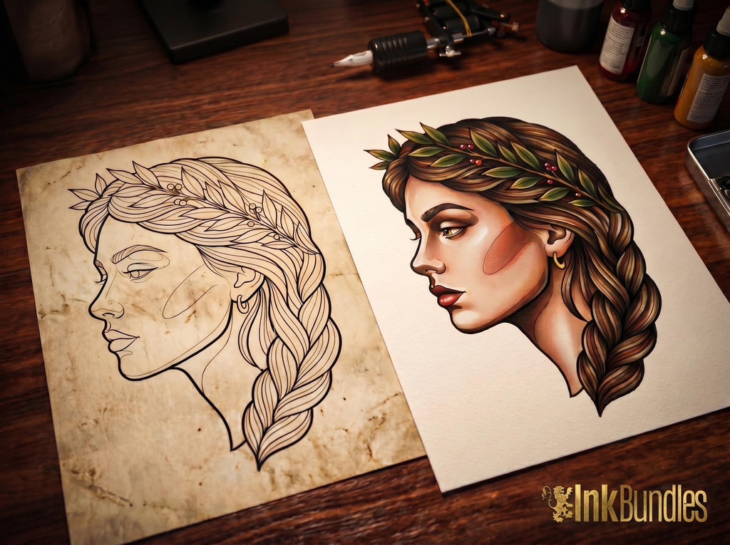 300 Neo-Traditional Lady Design Kit for Procreate