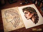 300 Neo-Traditional Lady Design Kit for Procreate