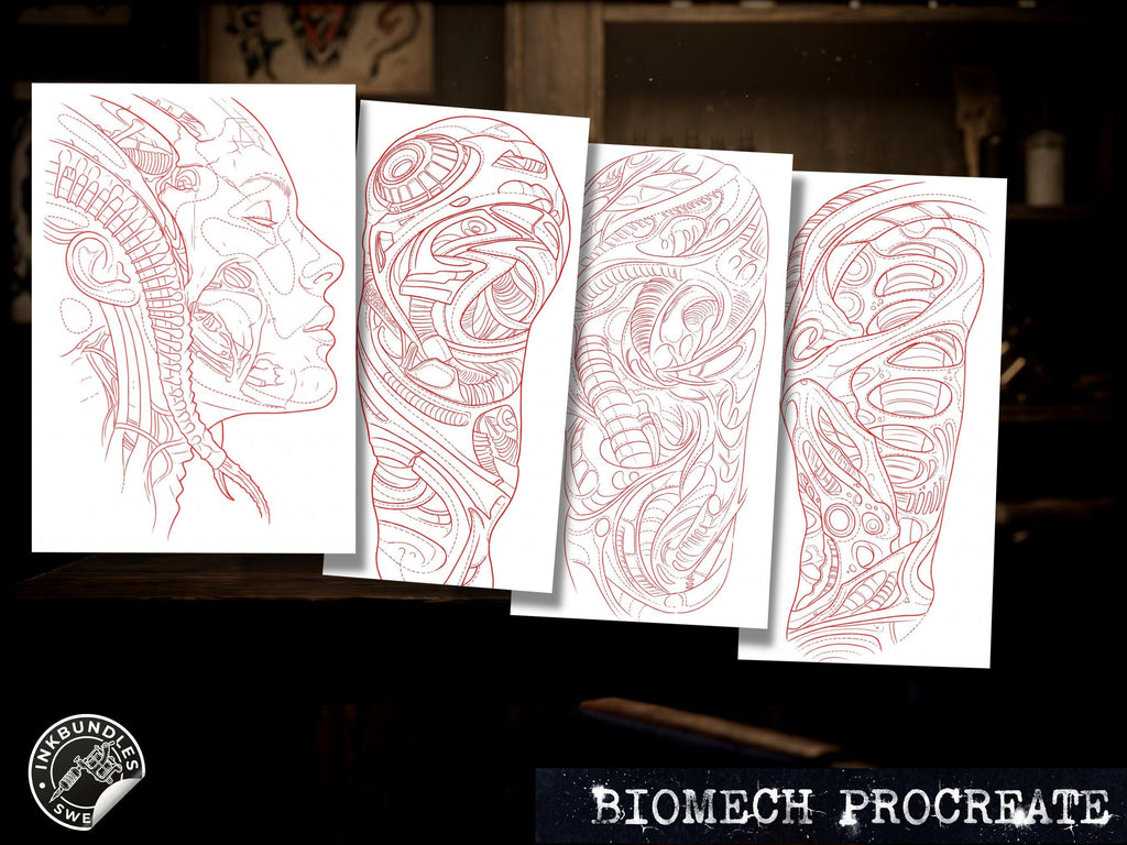 Organica Machina ~ Custom art for Procreate XL collection Biomech references