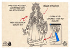 200+ Traditional Tattoo Ladies for Procreate | Old School Flash Stencils, Trad Girls Bundle