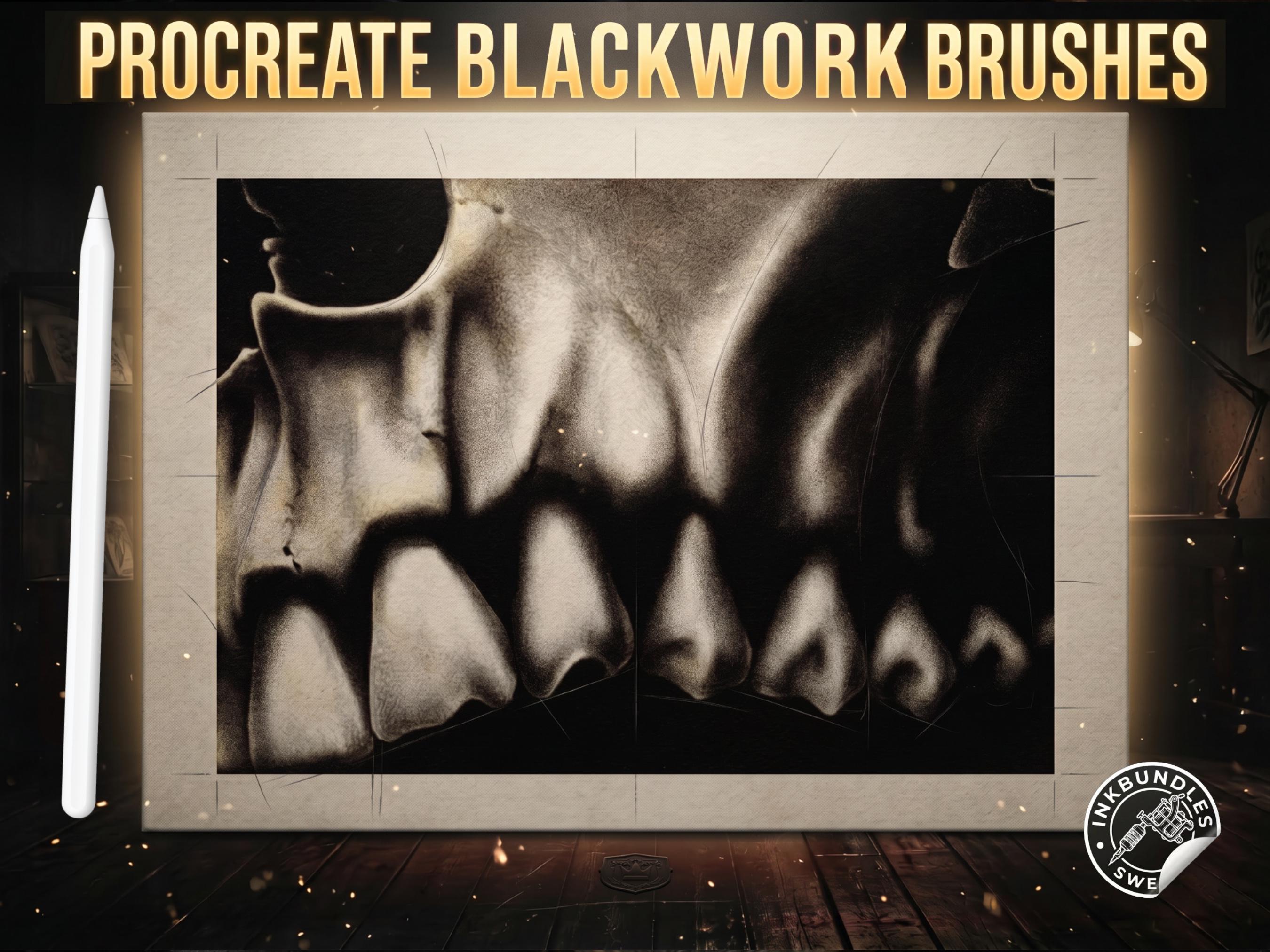 Dynamic blackwork shaders for Procreate