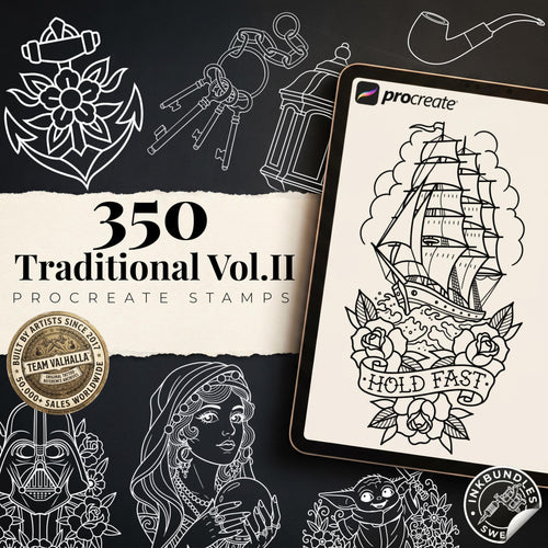 350+ Traditional Tattoo Ideas – Procreate Stamps | Old School