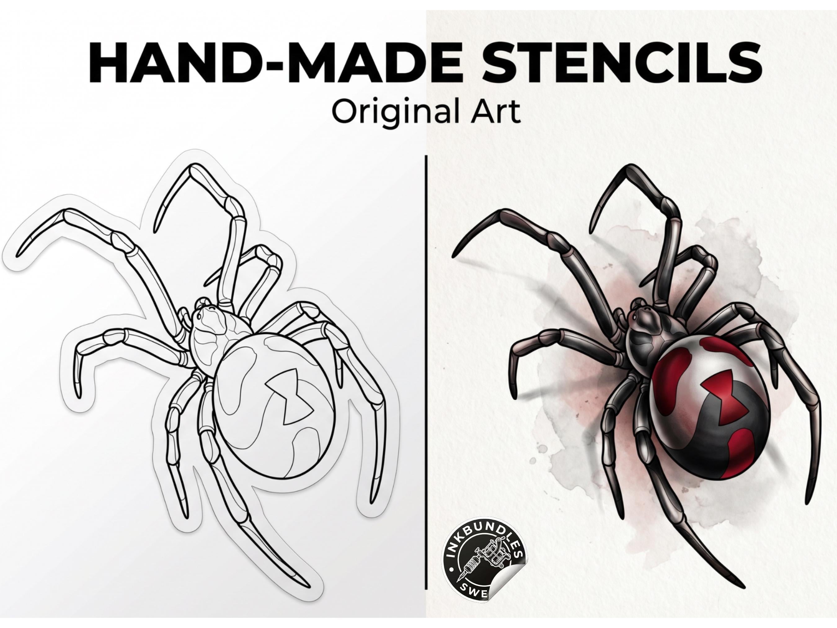 Procreate Spiders, Neo-Traditional / Semi-Realistic - 45 Custom Stencils