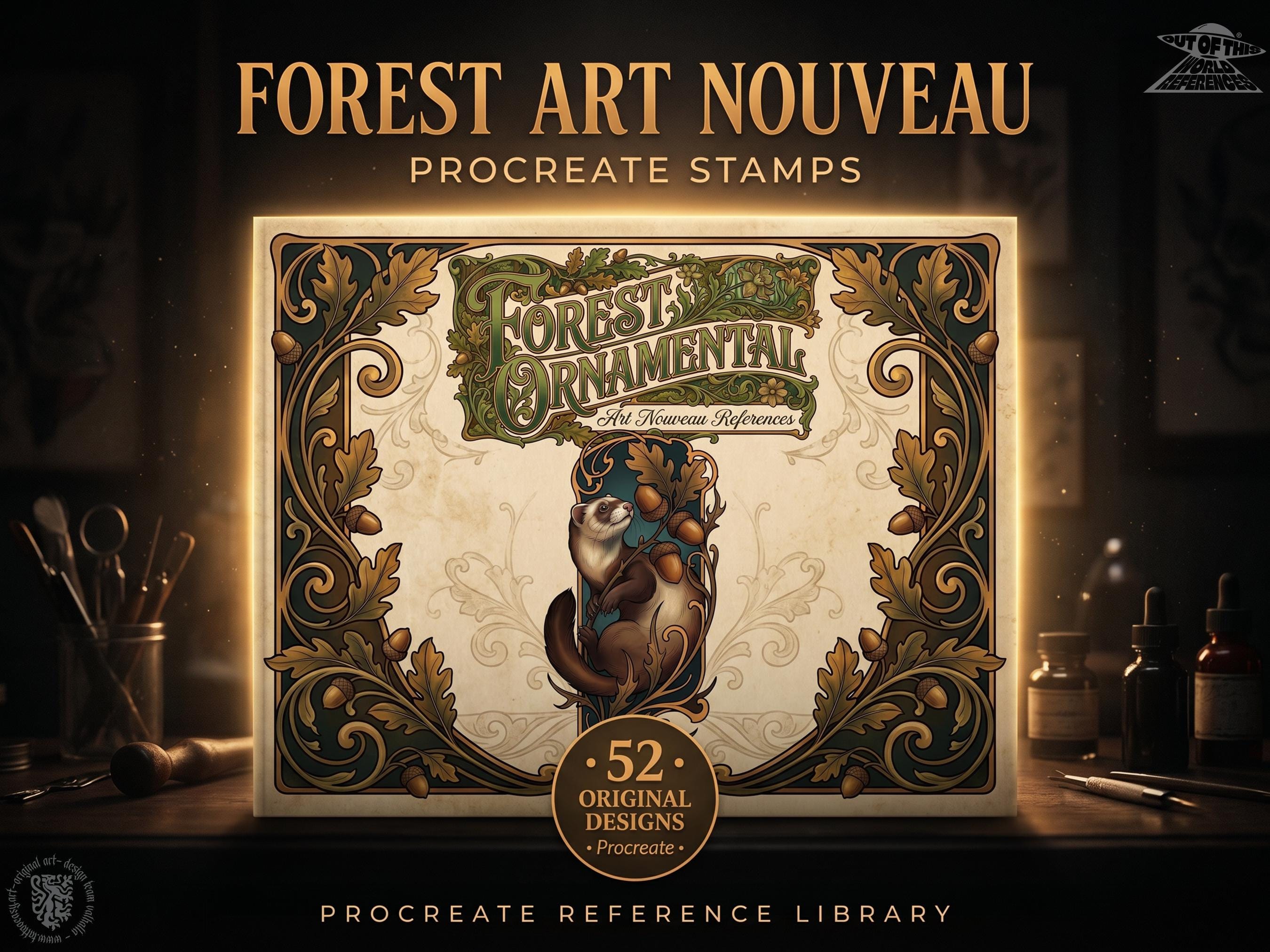 Art Nouveau Ornamental Forest Animals | Procreate| Custom Art | PDF book
