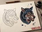 Traditional Guidelines, Animal Heads / 75 Old school templates / References / Tattoo essentials