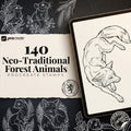 Neo-Traditional Forest Animals / The Enchanted Forest