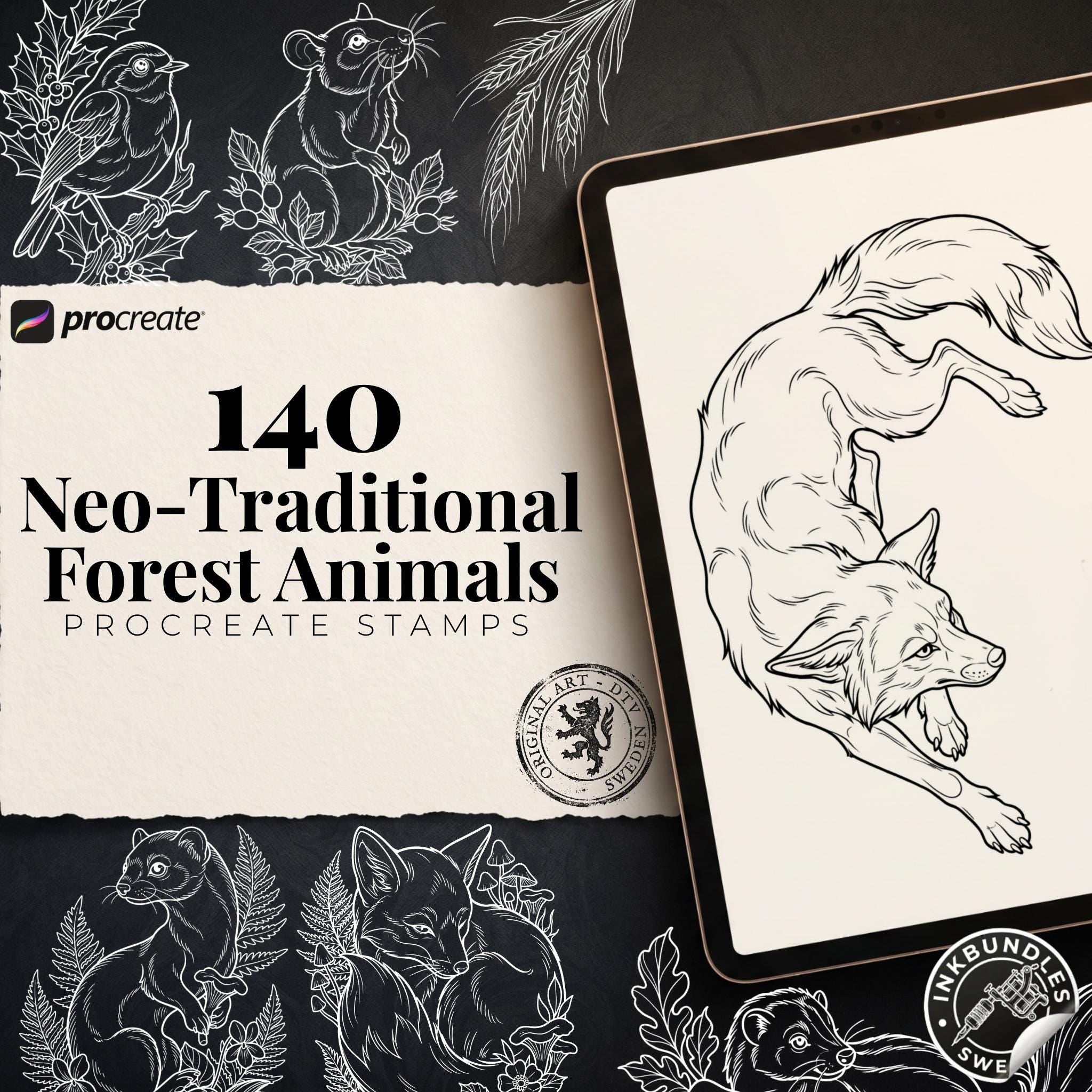 Neo-Traditional Forest Animals / The Enchanted Forest