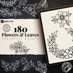 Neo-traditional flowers vol.2 - 100+ custom designs, digital download Procreate/Photoshop Stencils