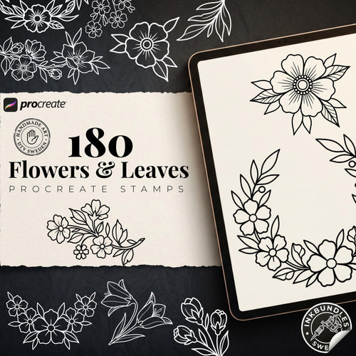 Neo-traditional flowers vol.2 - 100+ custom designs, digital download Procreate/Photoshop Stencils