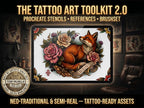 The Tattoo Art Toolkit 2.0 | Neo‑Traditional Semi‑Real Assets