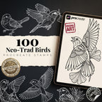 Neo Traditional Birds Tattoo Reference Kit