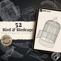 Procreate Bird & Birdcage diy kit | Custom Art | Tattoo references, creative kit,