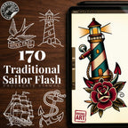 Procreate, Ship Ahoy! 100+ tattos, outlined tattoo ideas, hand drawn art