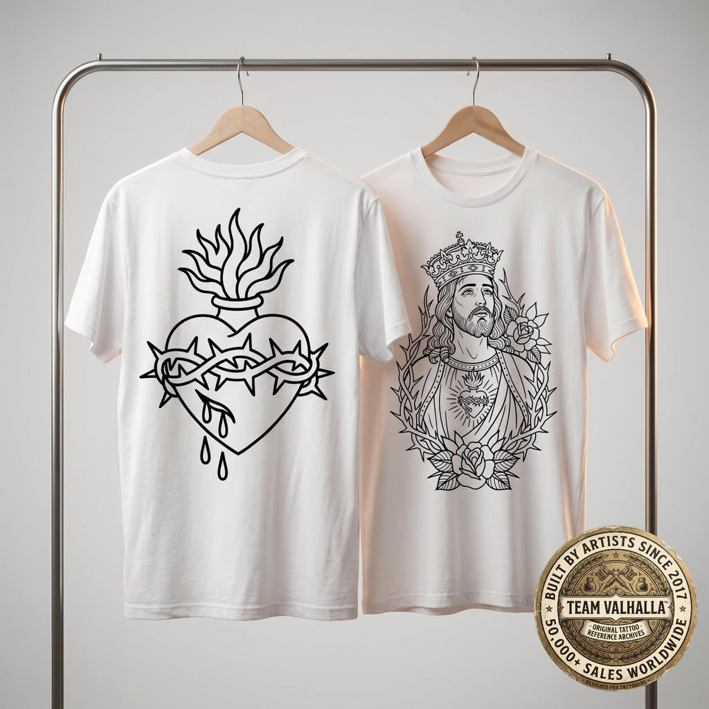 Religious Designs | Procreate + PNG & Ebook| Saints | Tatto art stencils