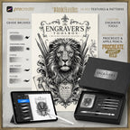 Procreate Engraving Brush Kit: 360+ Woodcut Texture Brushes & Canvas (Digital Download