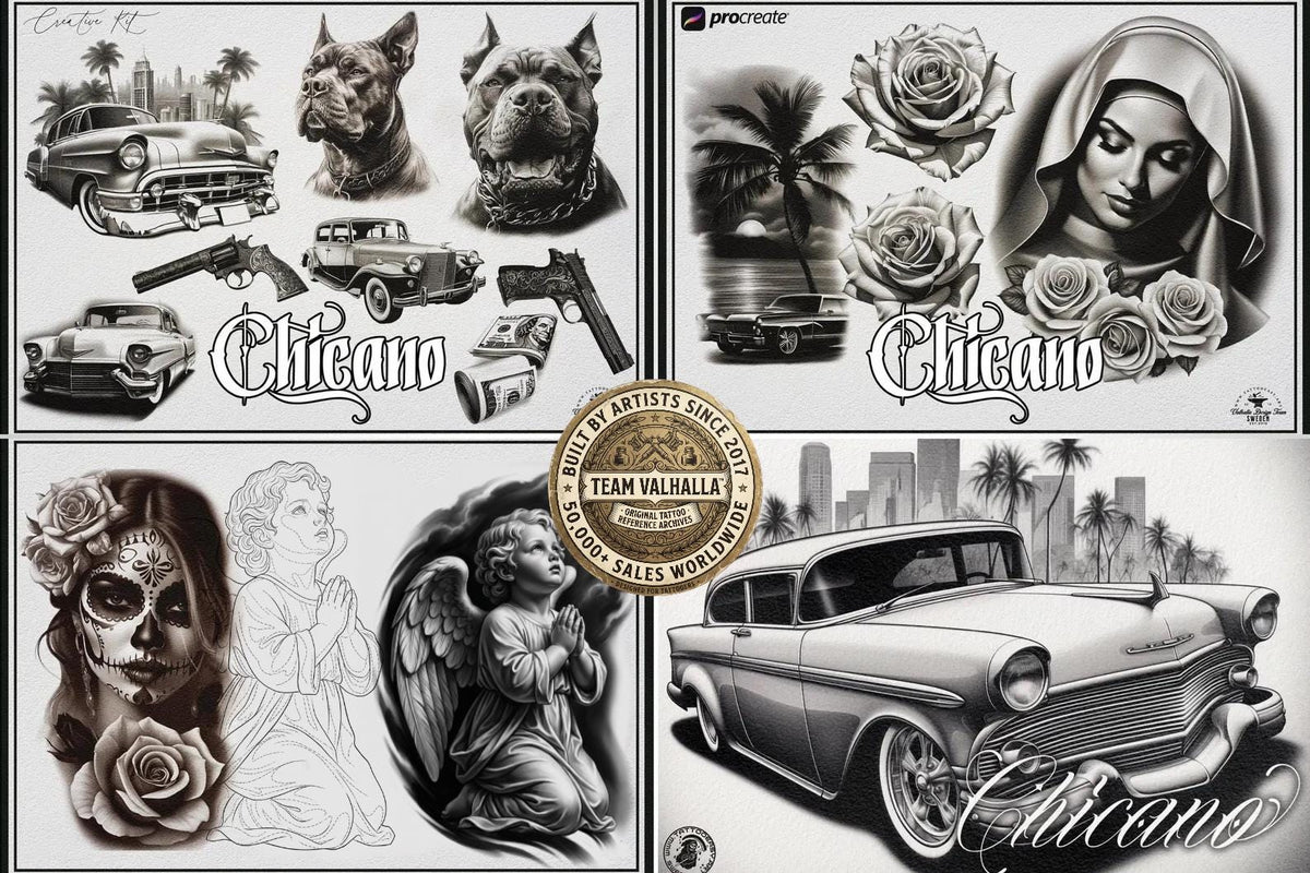 Chicano Design Kit Bundle - 1,000+ Procreate Stamps