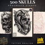 The skull project, 500 custom designs for Procreate