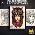 Procreate 100 Traditional Lady Portraits