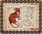 Procreate Neo Traditional Animal Tattoo Design Reference Kit, Brushset & PNG, original stencils