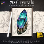 Crystal Tattoo Stencil art – templates & Designs Procreate | Tattoo References